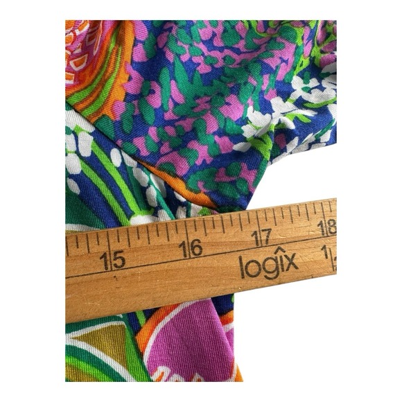 Trina Turk Tropic Escape Print Cold Shoulder Stretch Cover Up Tunic Dress Sz XS - Picture 11 of 15